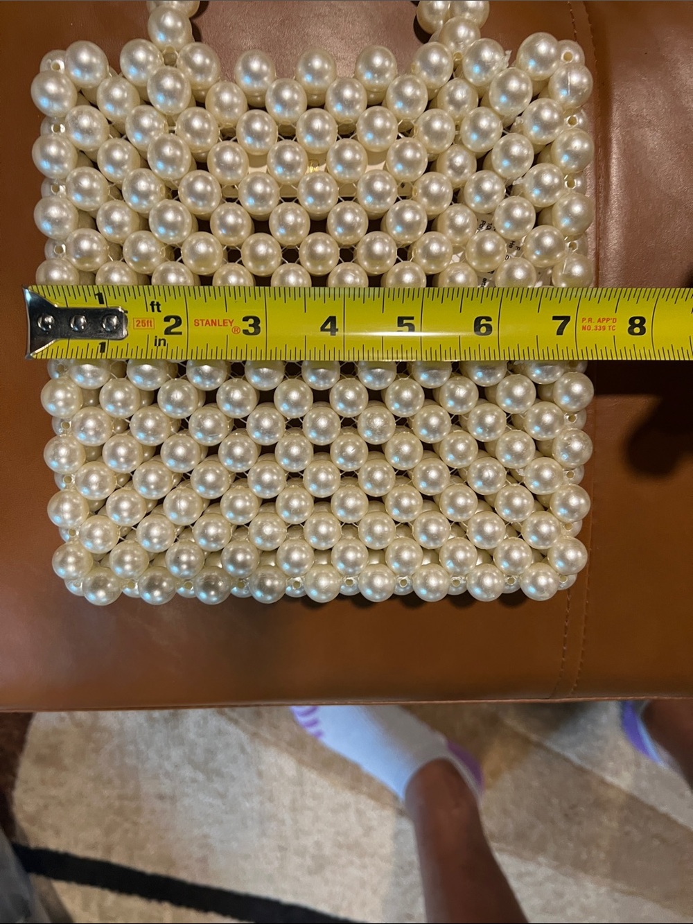 J Crew Pearl Beaded Small Tote Bag - Picture 6 of 7